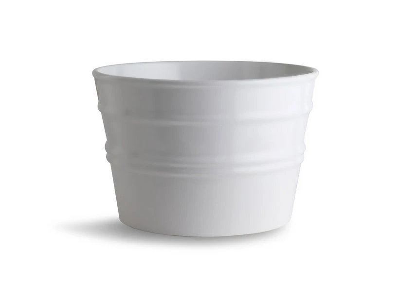 Lavabo Sospeso/Appoggio Bacile Cm.Ø46,5 H30 In Ceramica Opaco Bianco