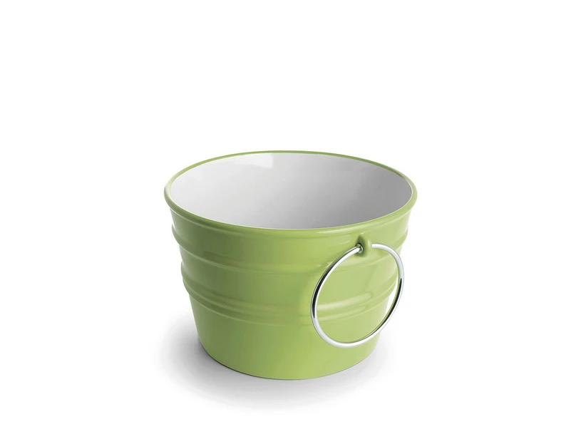 Lavabo Sospeso/Appoggio Bacile Cm.Ø46,5 H30 Con Anelli In Ceramica Lucido Verde