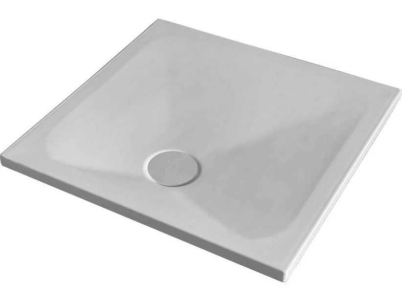 Piatto Doccia Puro Quadrato 80x80 Cotone Bianco Opaco