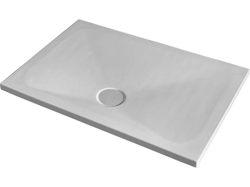 Piatto Doccia Puro Rettangolare 100x70 Cotone Bianco Opaco