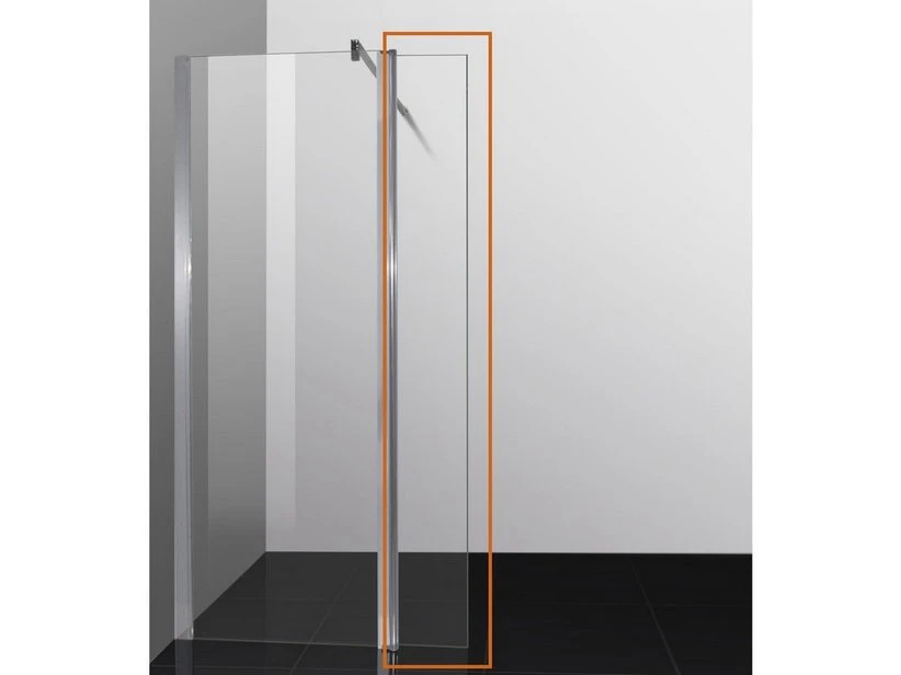 Doccia Walk In Ares 30 Cm H200 Cristallo 8 Mm Trasparente Cromo