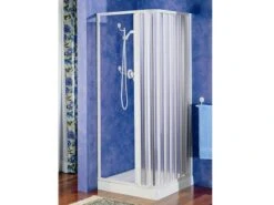 Box Doccia Angolare Hobby 90x90 H184 Anta Scorrevole 3 Mm Pvc Bianco Opaco