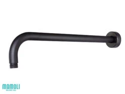 Braccio Doccia Pico 40 Cm Tondo Nero Opaco
