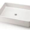 Lavabo Da Appoggio Cassino Junior In Resina Opaco Bianco Carrara