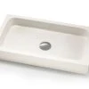 Lavabo Da Appoggio Circe In Resina Opaco Bianco Carrara