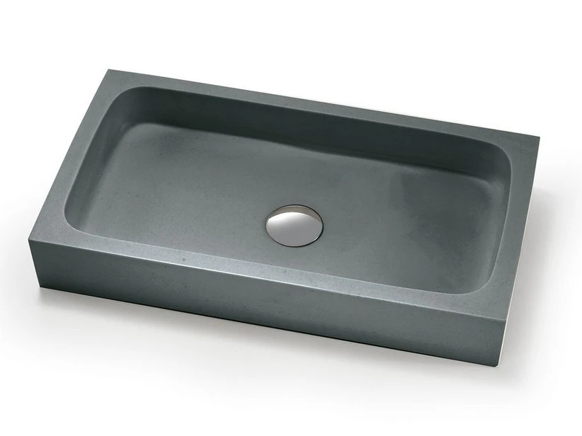 Lavabo Da Appoggio Circe In Resina Opaco Grigio Carnico