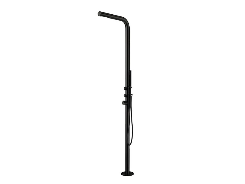 Colonna Doccia Budoni In Acciaio Inox Nero Opaco