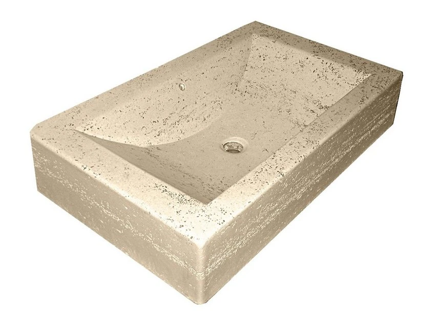 Lavabo Da Appoggio Oliver Junior In Resina Opaco Travertino