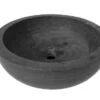 Lavabo Da Appoggio Purestone Ciotola Ø40Xh14 Pietra Naturale Nero