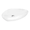 Lavabo Da Appoggio Bermuda 58X39 In Resina Lucido Bianco Carrara