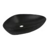Lavabo Da Appoggio Bermuda 58X39 In Resina Opaco Nero Africa