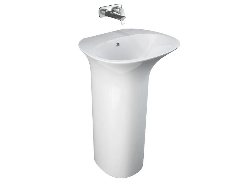 Lavabo Freestanding Berlino Senza Foro Miscelatore Bianco