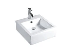 Lavabo Sospeso Jaen 47X46,5 H16 In Ceramica Lucido Bianco
