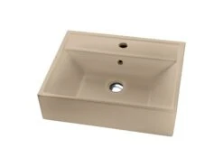 Lavabo Da Appoggio Luxor 50X41,5 In Resina Opaco Crema Marfil