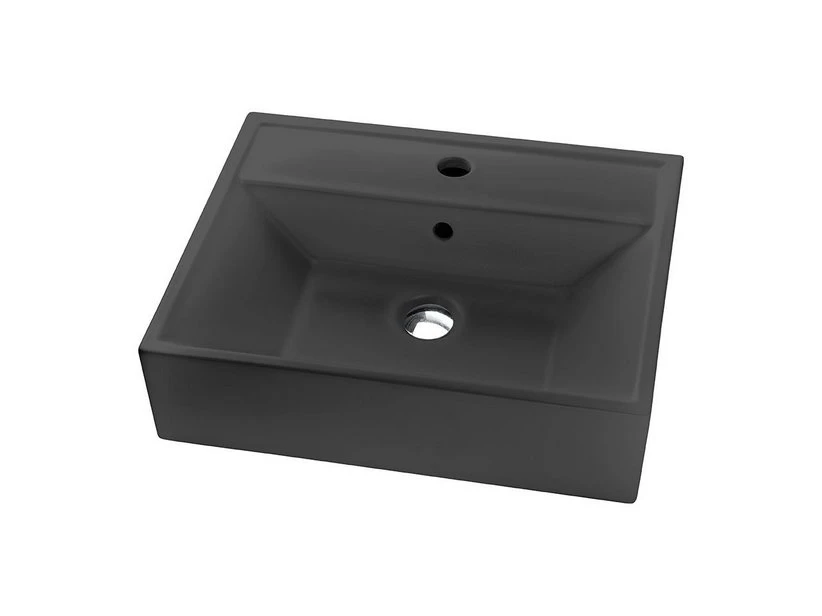 Lavabo Da Appoggio Luxor 50X41,5 In Resina Opaco Grigio Carnico