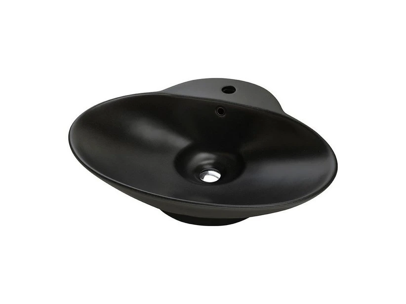 Lavabo Da Appoggio Menphis 61X49 In Resina Opaco Nero Africa