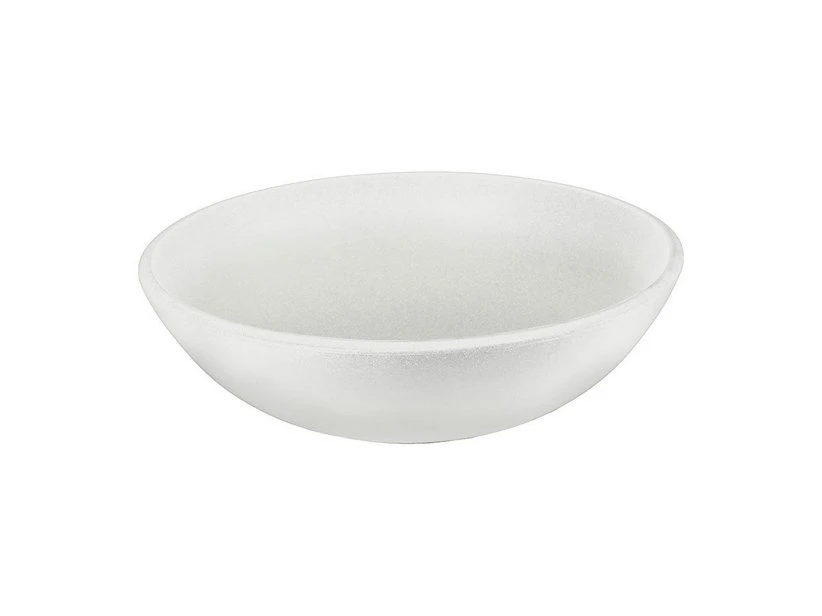 Lavabo Da Appoggio Semisfera Cm. Ø42 In Resina Opaco Bianco Carrara