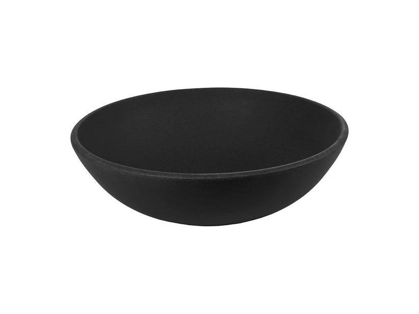 Lavabo Da Appoggio Semisfera Cm. Ø42 In Resina Opaco Nero Africa