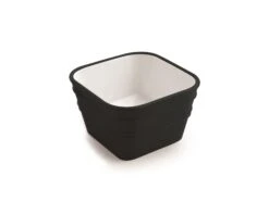 Lavabo Sospeso/Appoggio Bacile Qubo 40X40XH25 In Ceramica Nero Opaco