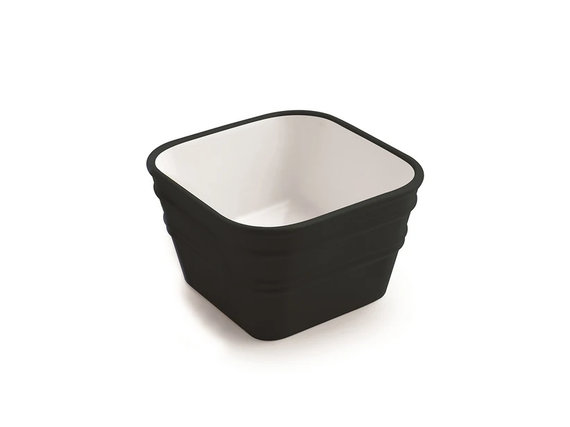 Lavabo Sospeso/Appoggio Bacile Qubo 40X40XH25 In Ceramica Nero Opaco