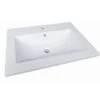 Lavabo Incasso Unitop Slim 61X46 In Resina Lucido Bianco