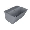 Lavabo Sospeso/Appoggio Wynn 50X40Xh.25 In Ceramica Opaco Grigio
