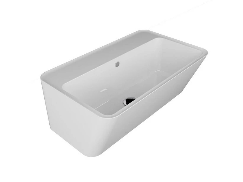 Lavabo Sospeso/Appoggio Wynn 70X40Xh.25 In Ceramica Lucido Bianco
