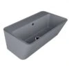 Lavabo Sospeso/Appoggio Wynn 70X40Xh.25 In Ceramica Opaco Grigio