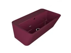 Lavabo Da Appoggio Wynn 70X40Xh.25 In Ceramica Lucido Vinaccia