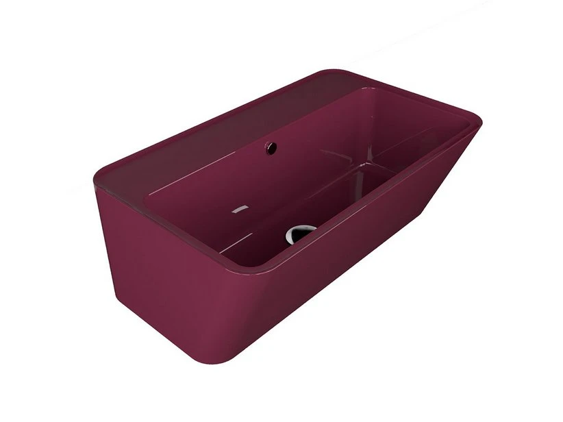 Lavabo Da Appoggio Wynn 70X40Xh.25 In Ceramica Lucido Vinaccia