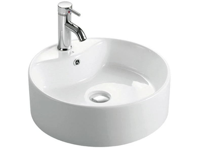 Lavabo Da Appoggio Yakarta Ø46 H15 In Ceramica Lucido Bianco