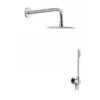 Kit Doccia Soffione Mel Inox Tondo Con Duplex