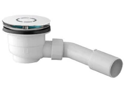 Piletta Doccia Decò Ø90 Mm Calotta Metallo Cromo Con Codolo