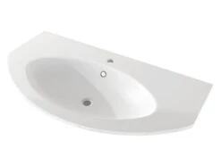 Lavabo Incasso Modo Unitop 92X52 In Resina Lucido Bianco