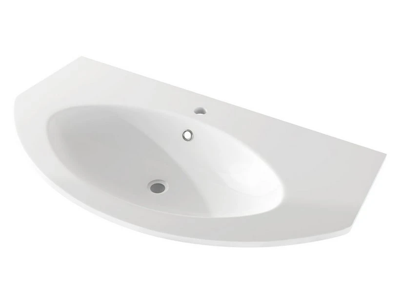 Lavabo Incasso Modo Unitop 92X52 In Resina Lucido Bianco