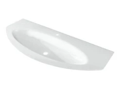 Lavabo Incasso Modo Top Vetro 122X52 Extra-Light Cristallo Naturale Bianco