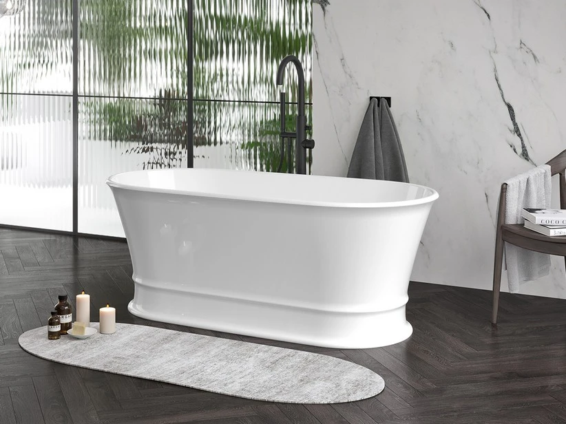 Vasca Freestanding Olympia 160x78,5 Cm Bianco Lucido