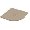 Piatto Doccia Semicircolare Crypto 90x90 H2,5 Cm In Resina Sabbia