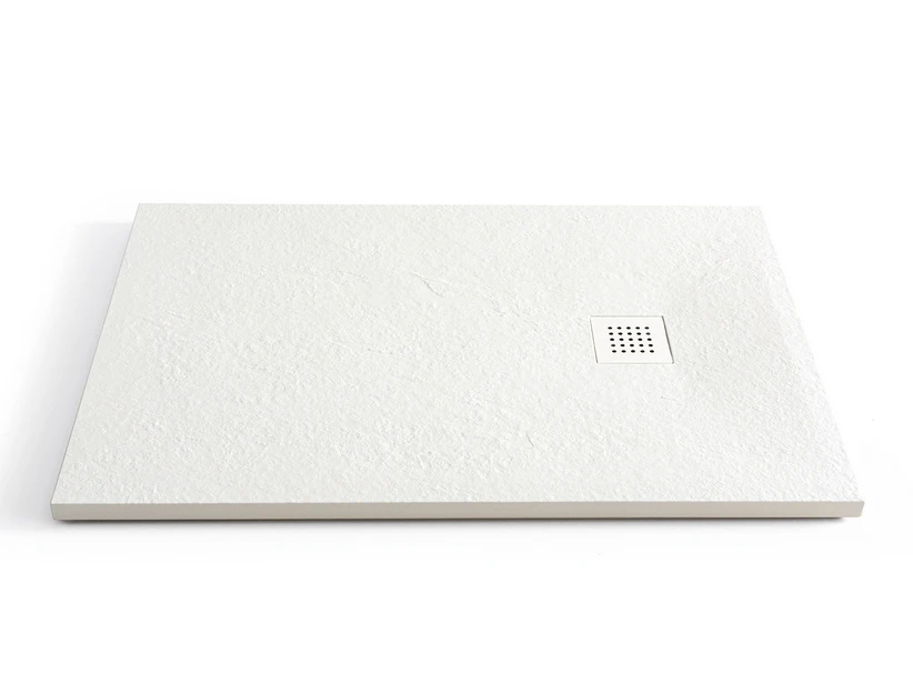 Piatto Doccia Pietra 70x100 H3 In Ceramica Effetto Pietra A Spacco Bianco