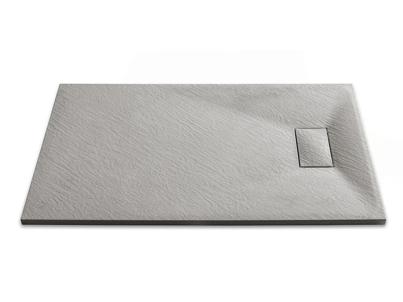 Piatto Doccia Stone 80X120 H2,6 In Resina Grigio Cemento