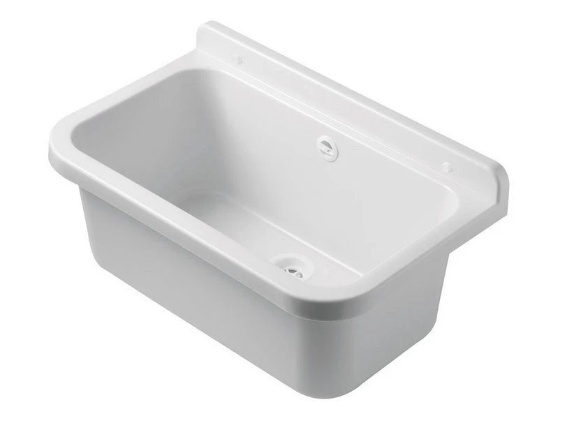 Pilozzo Lavanderia Interno/Esterno Incasso 55X34 Polipropilene Opaco Bianco