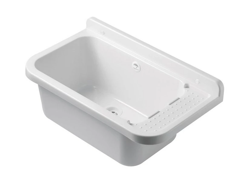 Pilozzo Lavanderia Interno/Esterno Incasso 59X34 Polipropilene Opaco Bianco