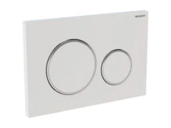 Placca Wc Geberit Sigma20 2 Pulsanti Bianco/Cromo/Bianco