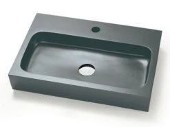 Lavabo Appoggio/Incasso Ponza 60 Grigio Carnico In Resina Opaco Grigio Carnico