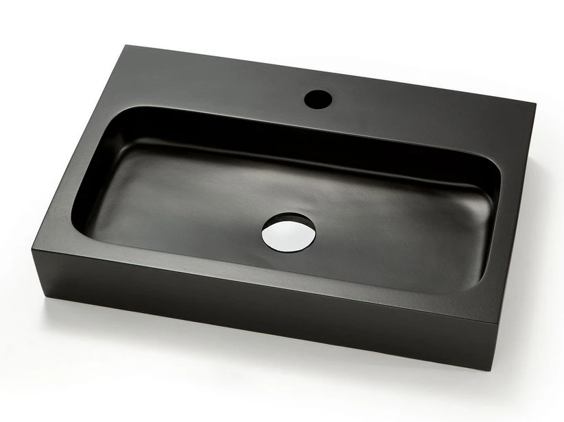 Lavabo Appoggio/Incasso Ponza 60 Nero Africa In Resina Opaco Nero Africa