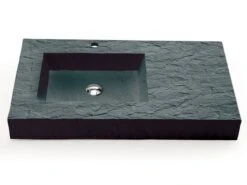 Lavabo Top Slate 90 In Resina Grigio Carnico