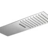 Soffione Doccia Spa 50x22 Cm Acciaio Inox 2 Getti Pioggia + Cascata Cromo