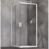 Box Doccia Angolare Start 70x95 H190 Porte Scorrevoli Cristallo 6mm Trasparente E Profilo Bianco Lucido