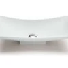 Lavabo Da Appoggio Vela In Resina Opaco Bianco Carrara