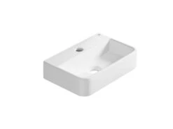 Lavabo Sospeso/Appoggio Mini Zamora 9X26X39 In Ceramica Lucido Bianco